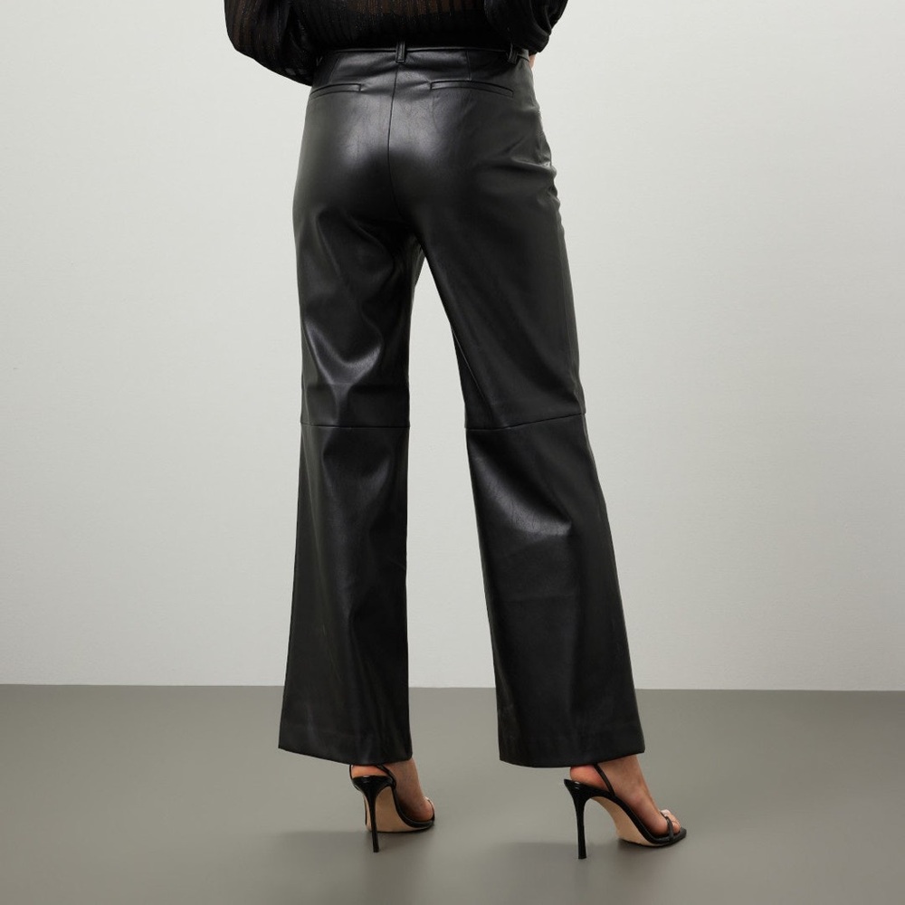Derek Lam Straight Leg Leather Pants - Picture 3 of 14